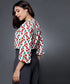 Long sleeve elasticated round neck top